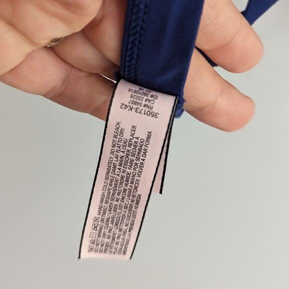 Victoria's Secret Navy Lace Bralette Small Sexy Semi Sheer - Picture 6 of 7